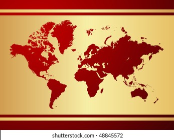 World map background. Vector illustration, isolated on a white