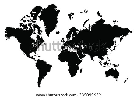 World map balck