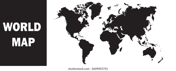 world map black and white background. Eps 10