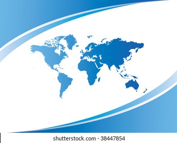 World Map Blue Background Stock Vector (Royalty Free) 38447854 ...