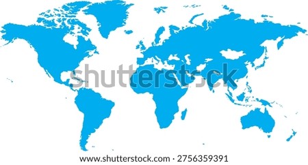 world map blue color vector design 