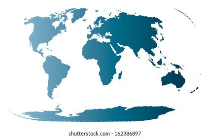 World map blue illustration