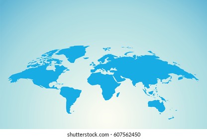 world map blue illustration