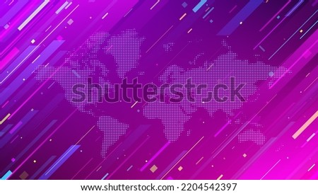 World map. Breaking news template design. Vector background