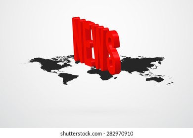 World Map Breaking News Vector