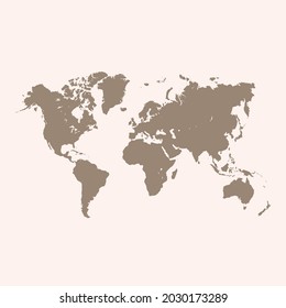 World Map Brown Free Vector Download