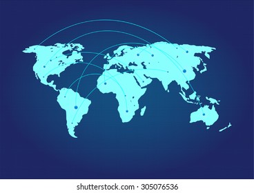 World Map. Business Infographics. Vector Graphs Elements. Infographic Element. Vector Illustration