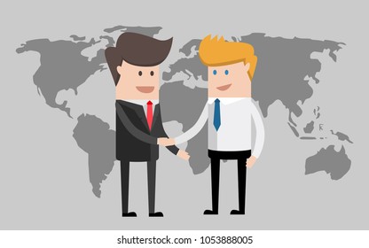 world map businessman vector design
