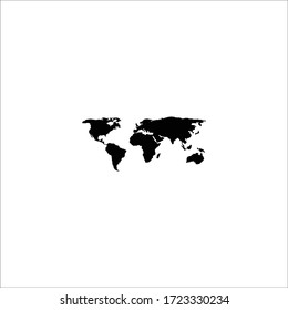 world map cartography icon vector
