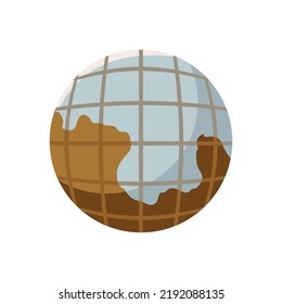 world map cartoon icon isolated