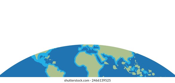 world map circle concept Earth globes isolated on white background. Flat planet Earth icon. Vector illustration.