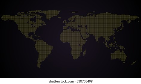 World map in the circles