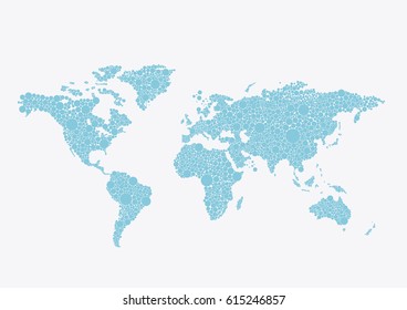 World Map CirclesVector illustration