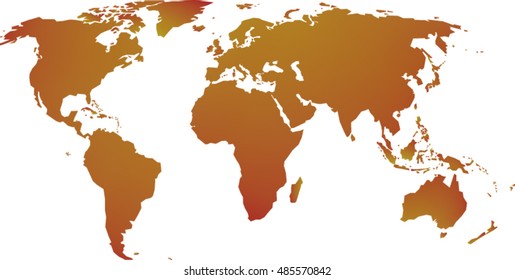 World Map Clipart - Vector Illustration