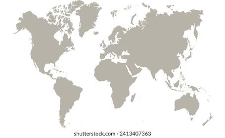 World map. Color modern vector map. 