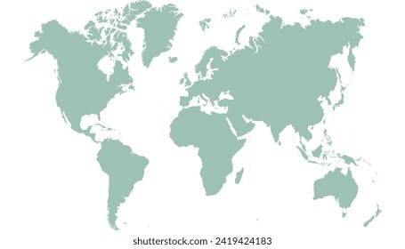 World map. Color modern vector map.
