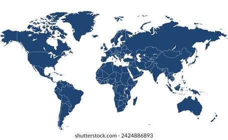 World map. Color modern vector map