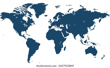 World map. Color modern vector