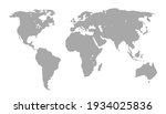 World map color vector modern. Silhouette map.