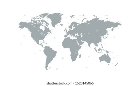World map color vector modern