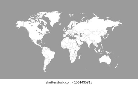 World map color vector modern