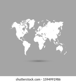 World map color vector modern