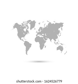 World map color vector modern
