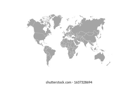 World map. color vector modern.