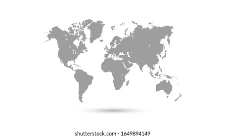 World map color vector modern