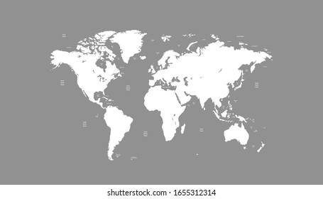 World map color vector modern