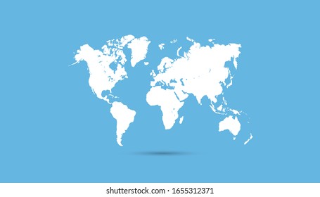 World map color vector modern