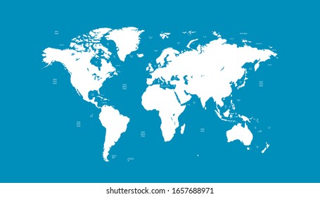 Mapa mundial. color. vectorial moderno