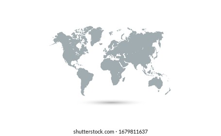 World map color vector modern