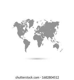 World map. color. vector modern.