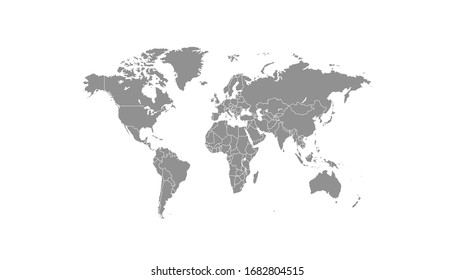World map. color. vector modern.
