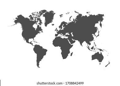 World map color vector modern - Shutterstock ID 1708842499