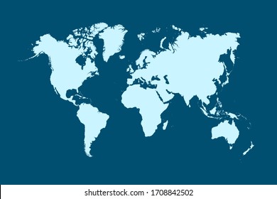 World map color vector modern