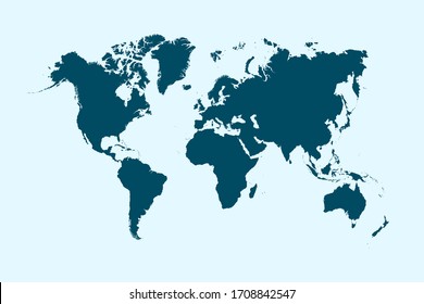 World map color vector modern