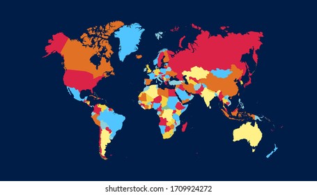 World Map with Countries Images, Stock Photos & Vectors | Shutterstock