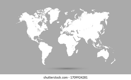 Mapa mundial de colores vectorial moderno