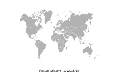 Mapa mundial de colores vectorial moderno