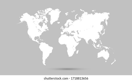 World map color vector modern