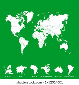 World map color vector modern