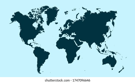 Modernismo del vector de color del mapa mundial
