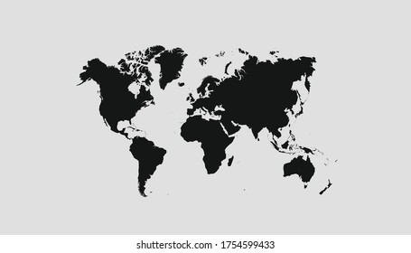 World map color vector modern