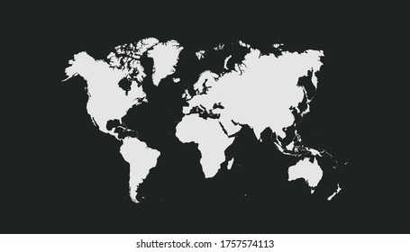 World map color vector modern