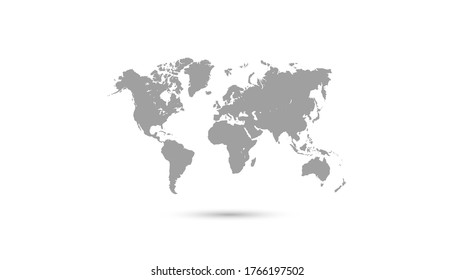 World map color vector modern