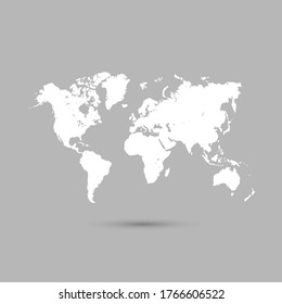 Modernismo del vector de color del mapa mundial