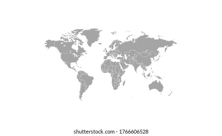 World map color vector modern