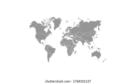 World map. color vector modern map.